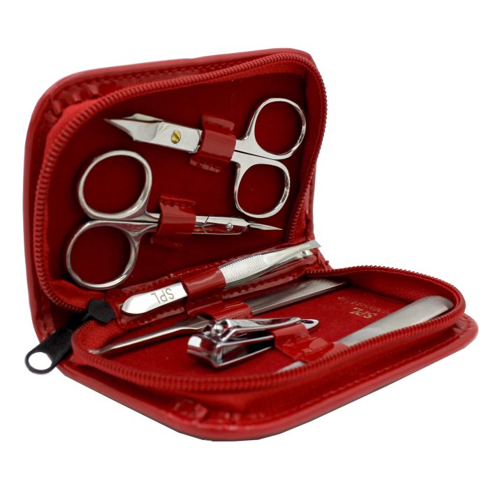 Маникюрный набор светло-красный, лаковый – 77105AD