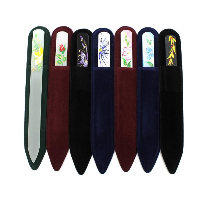 Стеклянная пилочка с ручной росписью (135мм) – 95-1352