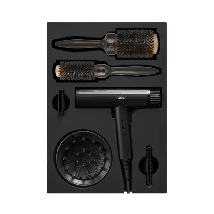 Фен для волос JRL Forte PRO Black и 2 брашинга JRL-BR32 и JRL-BR53 в подарок JRL-FP2401