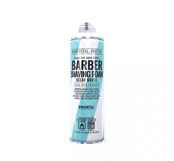 Пена для бритья для чувствительной кожи Immortal Infuse Shaving Foam Ocean Waves 500ml INF-76