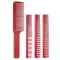 Набор расчесок для барбера JRL Barber Comb Set Red JRL-J001